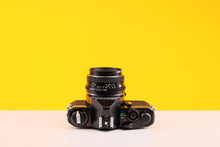 Load image into Gallery viewer, Pentax MV 1 35mm SLR Film Camera with Pentax Asahi SMC 50MM F2 Lens
