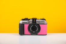 Load image into Gallery viewer, Pentax 17 35mm Half Frame Film Camera Blue Pink + FREE Expired Film Roll + 1 VCH T-shirt