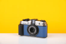 Load image into Gallery viewer, Pentax 17 35mm Half Frame Film Camera Blue Skin + FREE Expired Film Roll + 1 VCH T-shirt
