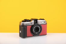 Load image into Gallery viewer, Pentax 17 35mm Half Frame Film Camera Red Skin + FREE Expired Film Roll + 1 VCH T-shirt