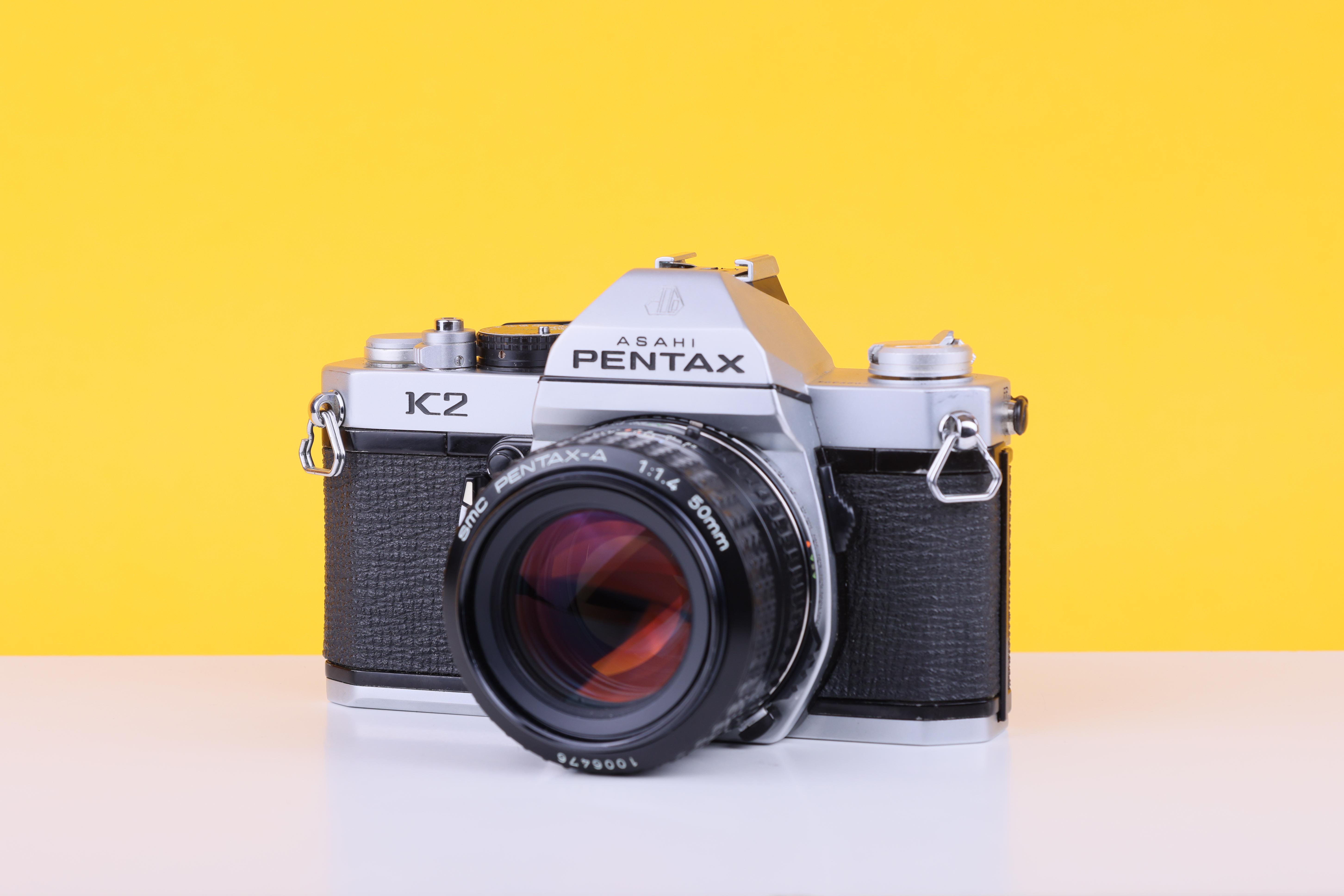 Pentax K2 35mm Film Camera with SMC Pentax-A 50mm f/1.4 Lens