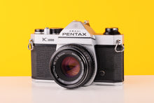 Load image into Gallery viewer, Pentax K1000 35mm Film Camera with Pentax 50mm f/2 Lens