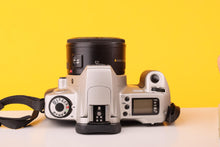 Load image into Gallery viewer, Canon EOS 300/ Kiss III 35mm SLR Film Camera with Canon 50mm f/1.8 Lens