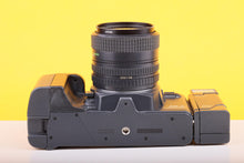Load image into Gallery viewer, Ricoh XR-X 35mm SLR Film Camera with Rikenon P 35–70mm Zoom Lens and Speedlite PX Flash