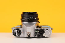 Load image into Gallery viewer, Pentax ME Super Vintage 35mm Film Camera with SMC Pentax-M 50mm f/1.7 Lens Baby Blue