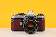 Load image into Gallery viewer, Pentax ME Super Vintage 35mm Film Camera with SMC Pentax-M 50mm f/1.7 Lens Burgundi