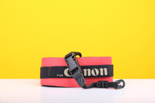 Load image into Gallery viewer, Canon Padded Camera Strap in Black and Red