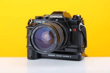 Load image into Gallery viewer, Chinon CE-5 35mm Film Camera with Tokina RMC 28-70mm f4 Lens an Chinon Power Winder S