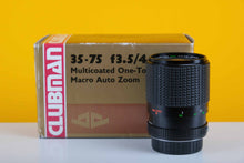 Load image into Gallery viewer, Clubman 35-75mm f3.5-4.8 Macro Auto Zoom Lens
