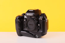 Load image into Gallery viewer, Nikon F4s 35mm SLR Film Camera Body with Nikon MB-21 Motor Winder Attachment