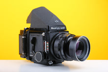 Load image into Gallery viewer, Mamiya RB67 Medium Format Film Camera with Mamiya-Sekor C 180mm f4.5 Lens and Mamiya Lens Hood
