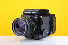 Load image into Gallery viewer, Mamiya RB67 Medium Format Film Camera with Mamiya-Sekor C 50mm f4.5 Lens and Mamiya Lens Hood plus Camera Strap