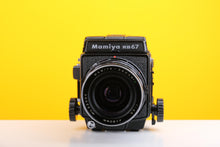 Load image into Gallery viewer, Mamiya RB67 Medium Format Film Camera with Mamiya-Sekor C 50mm f4.5 Lens and Mamiya Lens Hood plus Camera Strap