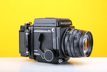Load image into Gallery viewer, Mamiya RB67 Medium Format Film Camera with Mamiya-Sekor C 50mm f4.5 Lens and Mamiya Lens Hood plus Camera Strap