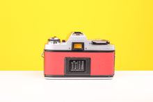Load image into Gallery viewer, Minolta X-300 35mm Film Camera with Minolta MD 28mm f2.8 Lens in Red