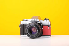 Load image into Gallery viewer, Minolta X-300 35mm Film Camera with Minolta MD 50mm f1.7 Lens in Red