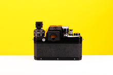 Load image into Gallery viewer, Nikon F Photomic 35mm SLR Film Camera with Nikon Nikkor 28mm f3.5 Lens and KM-Q Light Meter Attachment