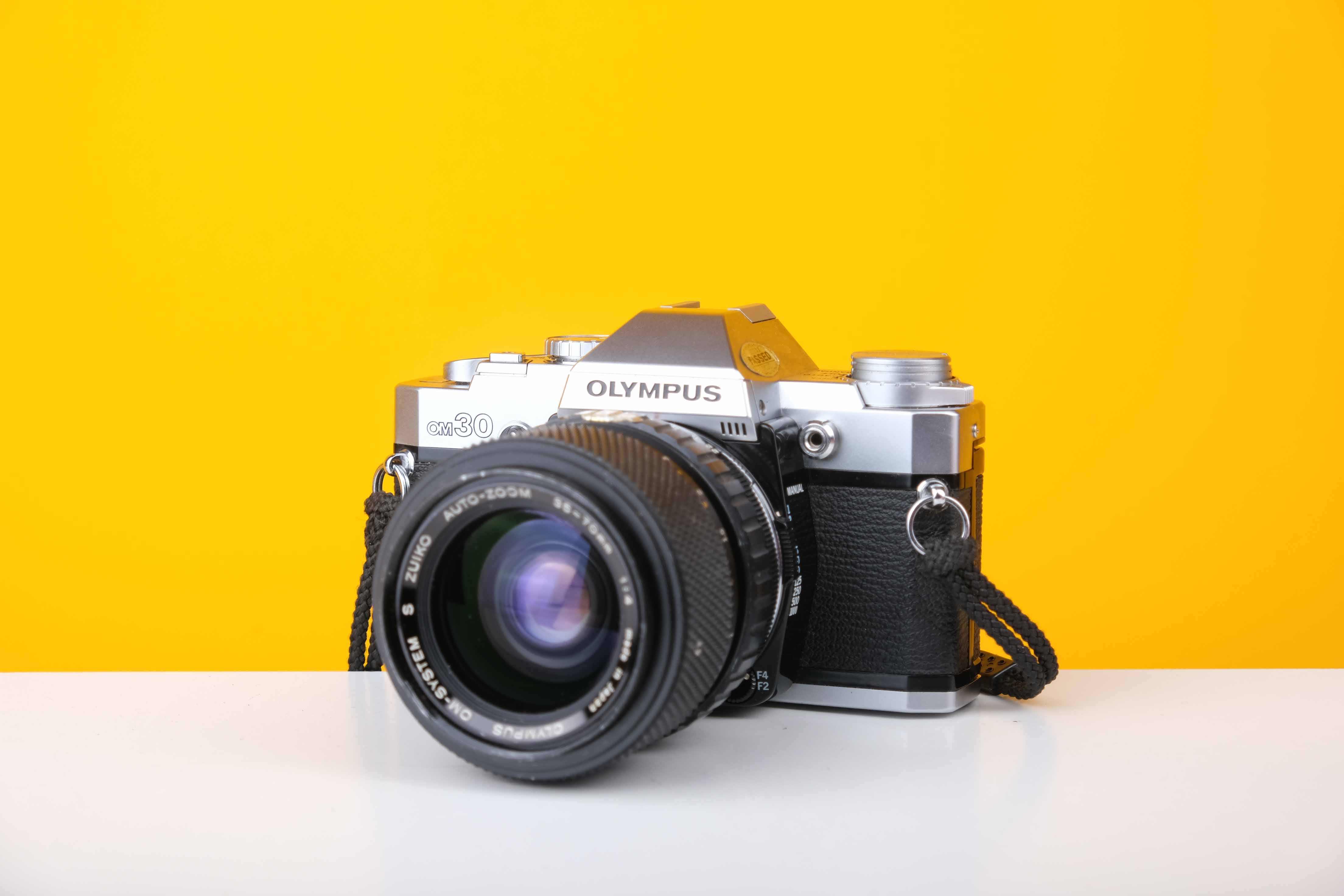 Olympus OM30 Vintage Slr 35mm Film Camera with Zuiko 35