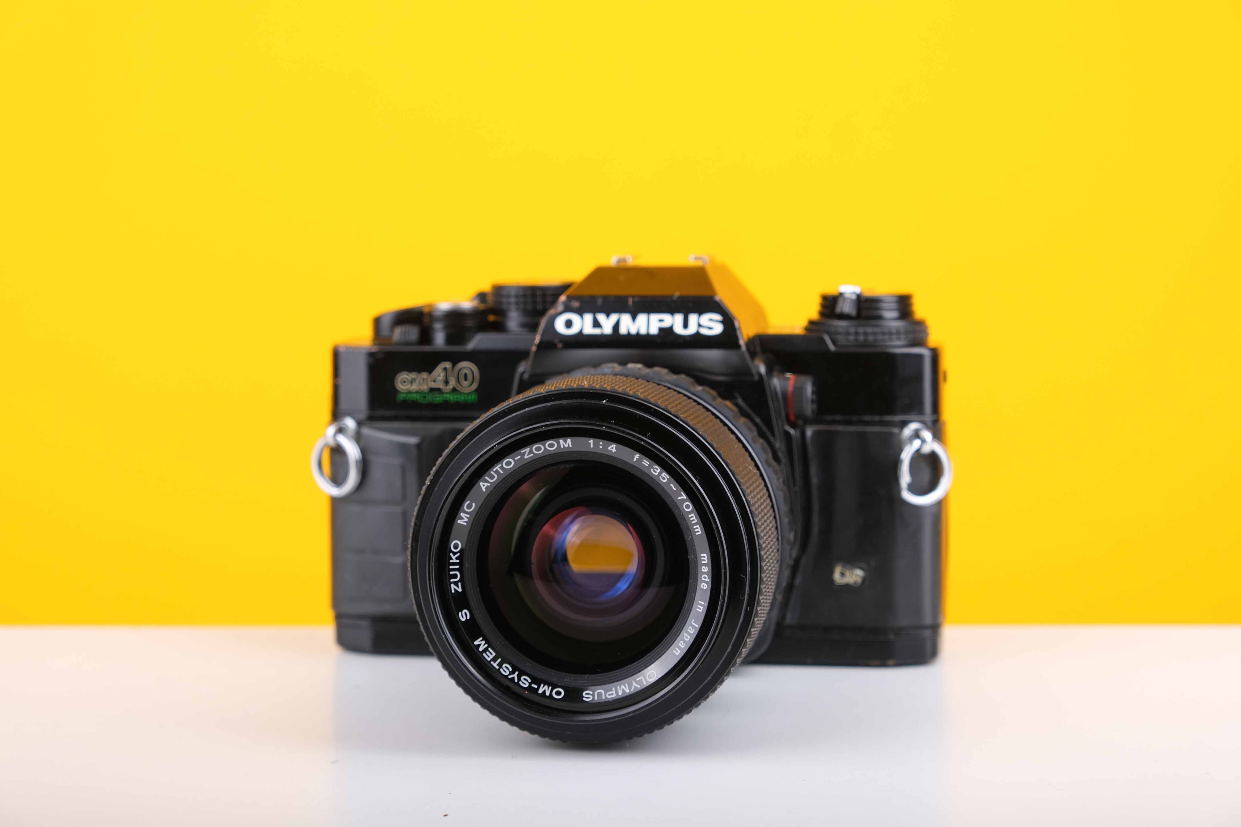 Olympus OM40 Program 35mm Film Camera with Olympus OM-System F