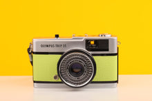 Load image into Gallery viewer, Olympus Trip 35 Vintage 35mm Film Camera with Zuiko 40mm f2.8 Lens with Customised Lime Leather Skin