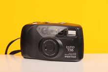 Load image into Gallery viewer, Pentax Espio 738 Black 35mm Point and Shoot Film Camera