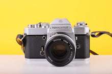 Load image into Gallery viewer, Nikkormat EL 35mm SLR Film Camera with Nikon Nikkor 50mm f/1.8 Lens