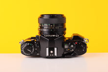 Load image into Gallery viewer, Canon A-1 35mm SLR Film Camera with Canon 28mm f2.8 Lens