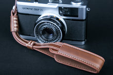 Load image into Gallery viewer, Vegan Brown Leather Camera Wrist Strap
