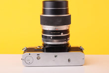 Load image into Gallery viewer, Olympus OM10 35mm Film SLR Camera + Sun 135mm f/2.8 Tele YS-13 Lens