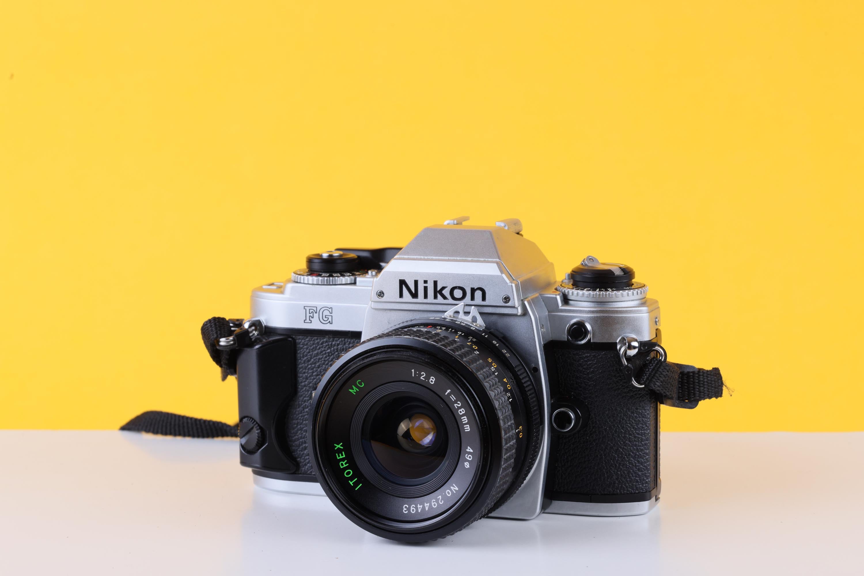 Nikon FG 35mm SLR Film Camera with Itorex MC 28mm f/2.8 Lens