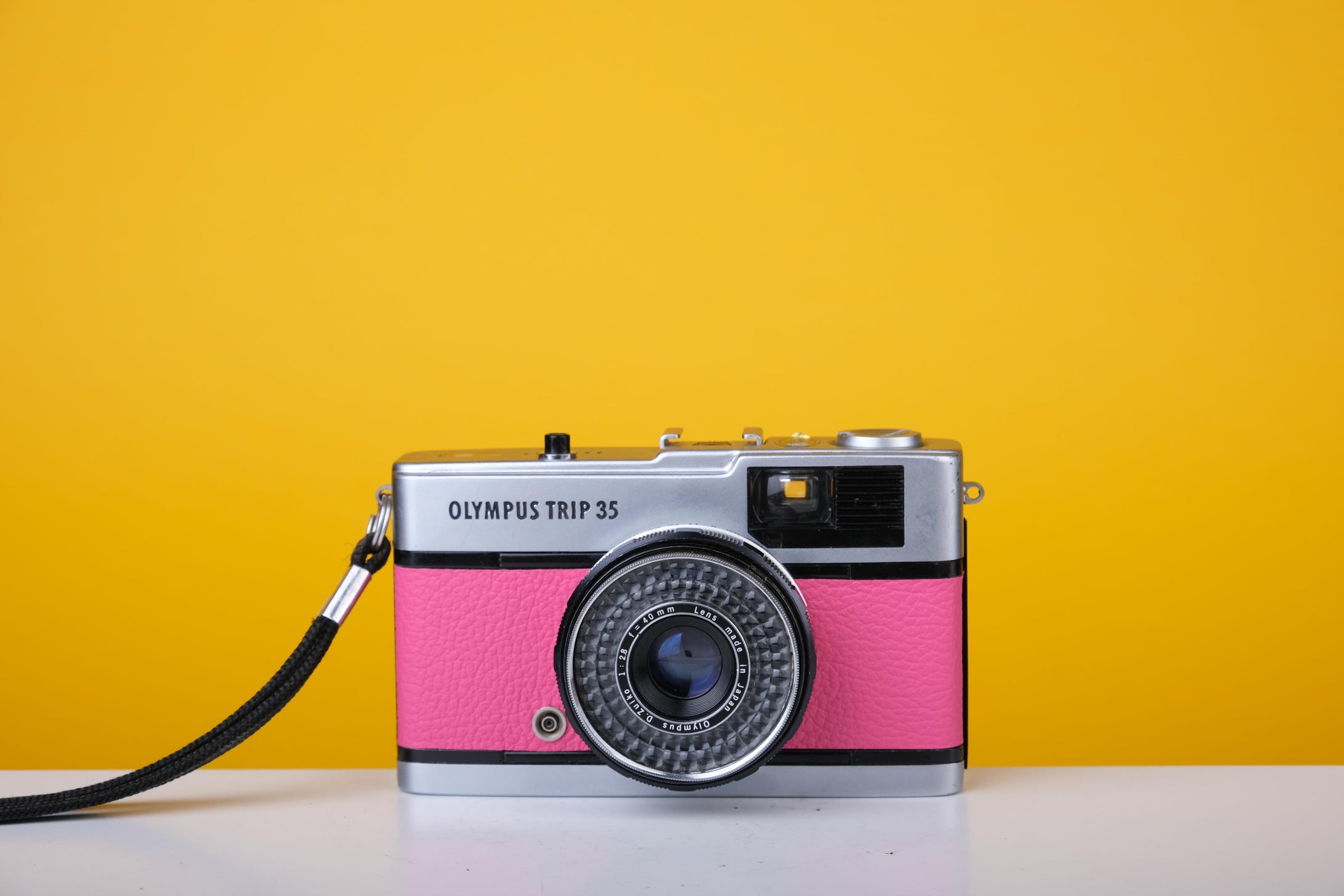 Olympus Trip 35 Vintage 35mm Film Camera with Zuiko 40mm f2.8 Lens with Customised Pink Skin
