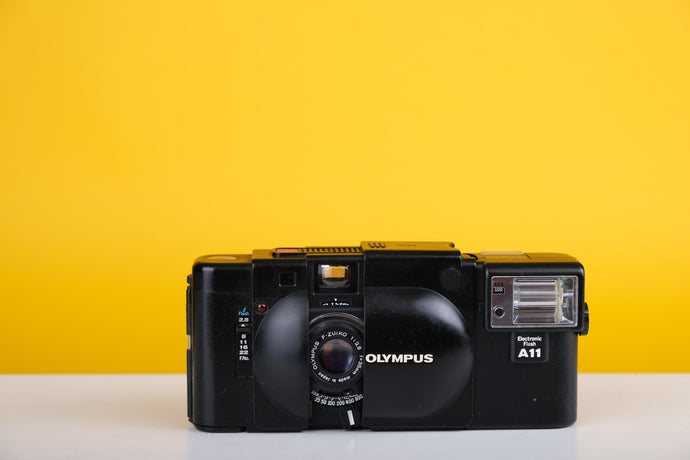 Olympus XA 35mm Rangefinder Film Camera With A11 Flash