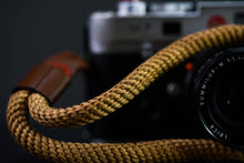 Load image into Gallery viewer, Camera Wrist Strap Nylon Rope Beige with Red Stitch
