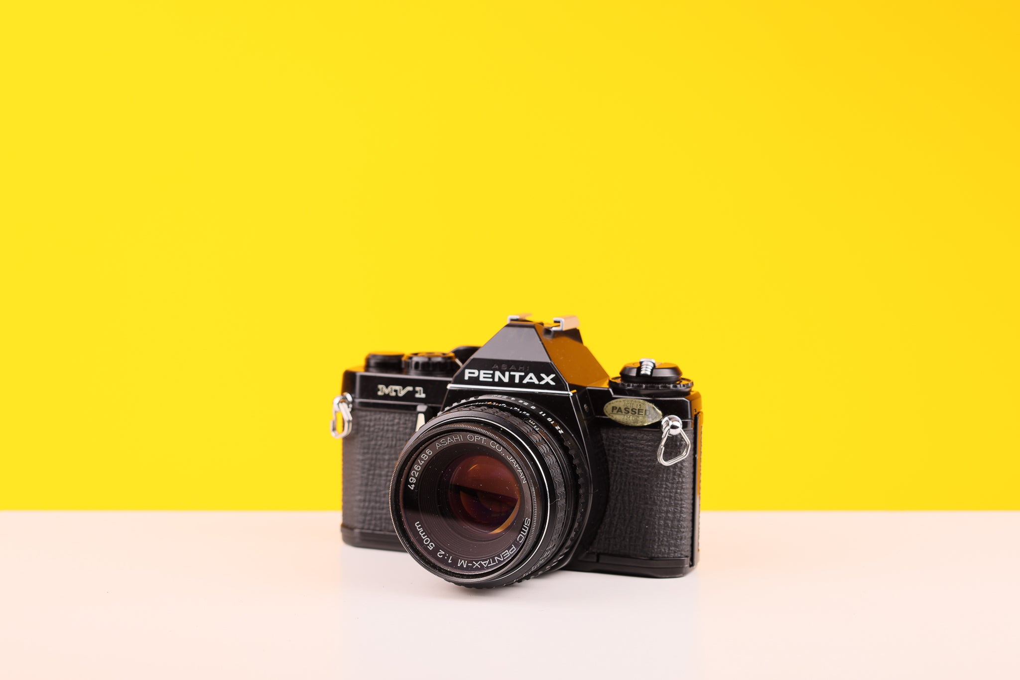 Pentax MV 1 35mm SLR Film Camera with Pentax Asahi SMC 50MM F2 Lens