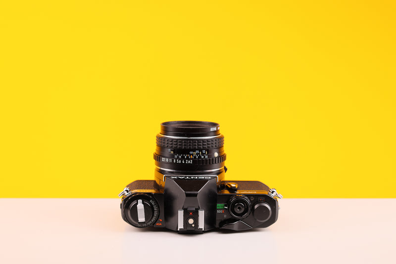 Pentax MV 1 35mm SLR Film Camera with Pentax Asahi SMC 50MM F2 Lens
