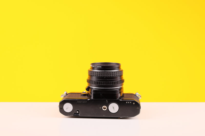 Pentax MV 1 35mm SLR Film Camera with Pentax Asahi SMC 50MM F2 Lens