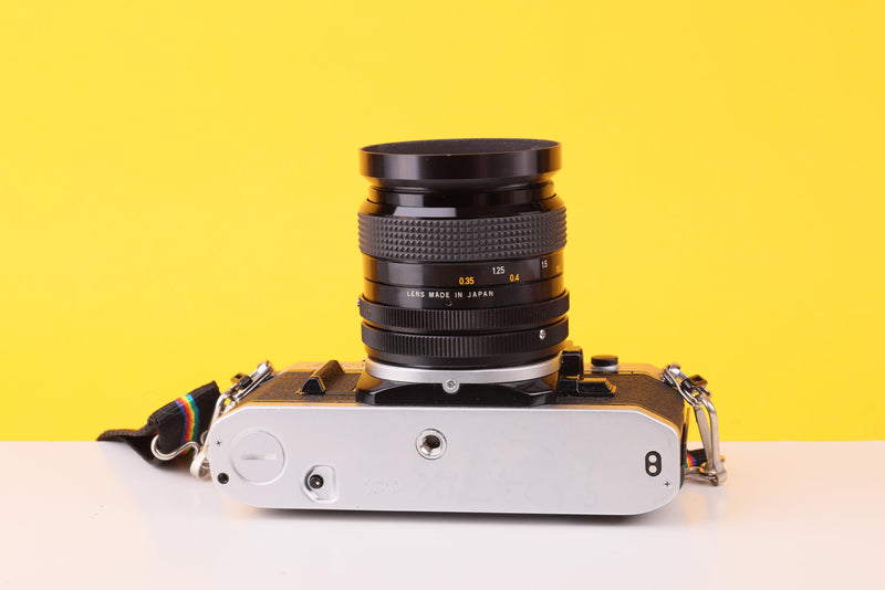 Canon AE-1 35mm Film SLR Camera with Kenlock  MC 28mm f/2.8 Lens