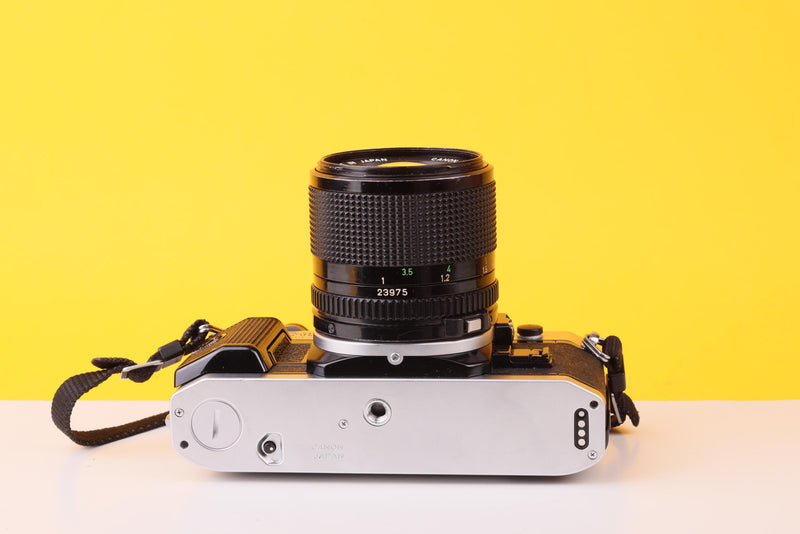 Canon AE-1 Program 35mm Film SLR Camera with Canon FD 100mm f/2.8 Lens