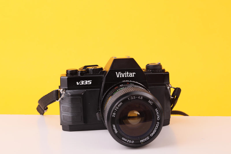 Vivitar V335 35mm Film SLR Camera with Vivitar 28–70mm f/3.5–4.8 Macro Zoom Lens