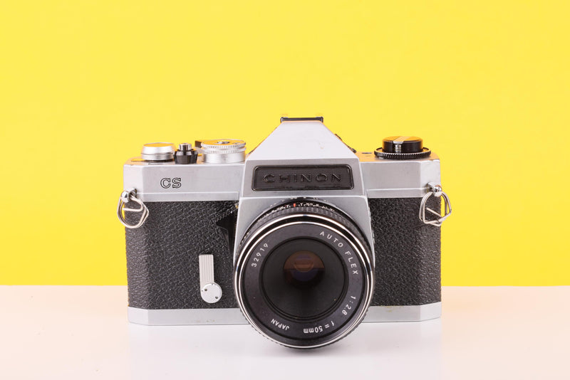 Chinon CS 35mm Film SLR Camera with Auto Flex 50mm f/2.8 Lens