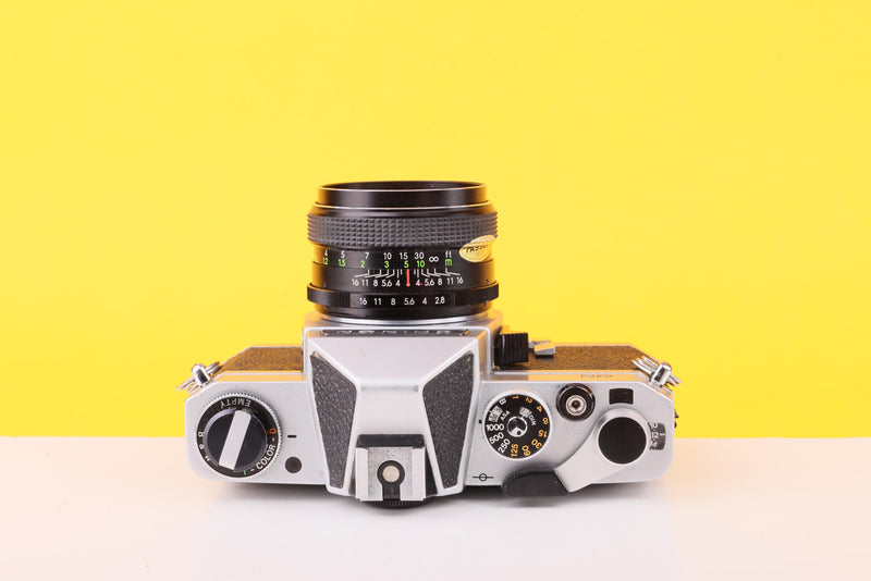 Chinon CS 35mm Film SLR Camera with Auto Flex 50mm f/2.8 Lens