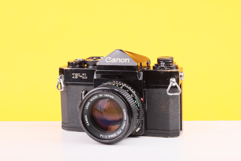 Canon F-1 35mm Film SLR Camera with Canon FD 50mm f/1.4 Lens