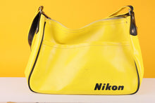 Load image into Gallery viewer, Vintage Nikon Camera Shoulder Bag – Bright Yellow &amp; Black
