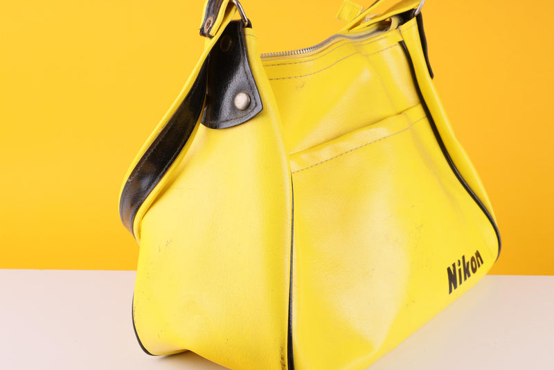 Vintage Nikon Camera Shoulder Bag – Bright Yellow & Black