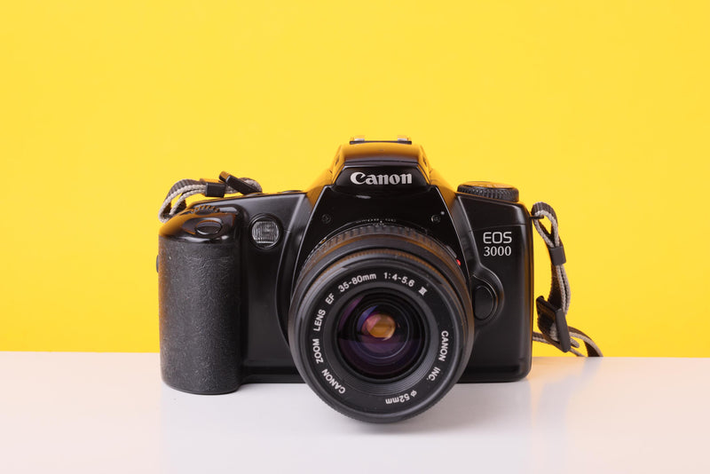 Canon EOS 3000 35mm Film SLR Camera with Canon EF 35–80mm f/4–5.6 Zoom Lens