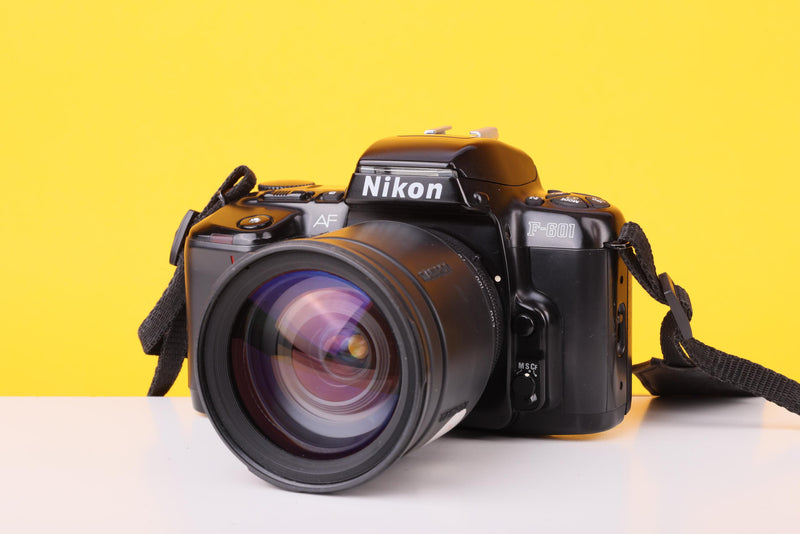 Nikon F-601 35mm Film SLR Camera with Tamron AF 28-100mm Aspherical Zoom Lens