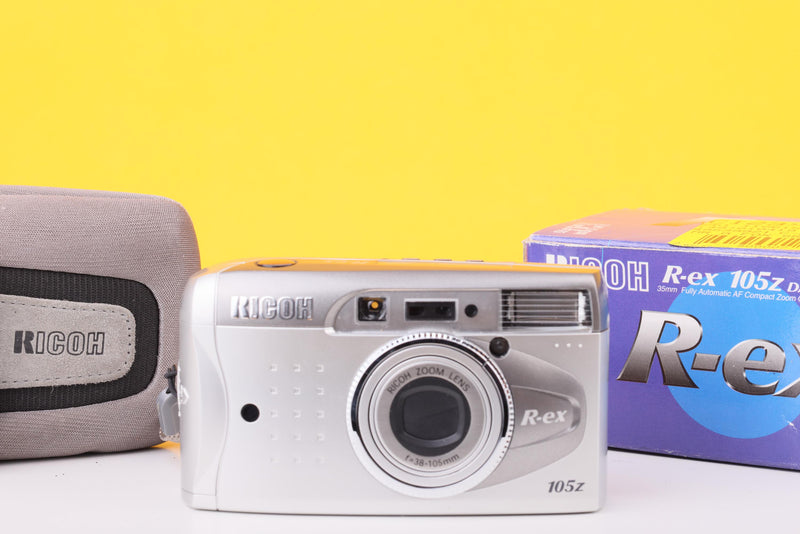 Ricoh R-ex 105Z Date 35mm Film Point And Shoot Camera - Boxed