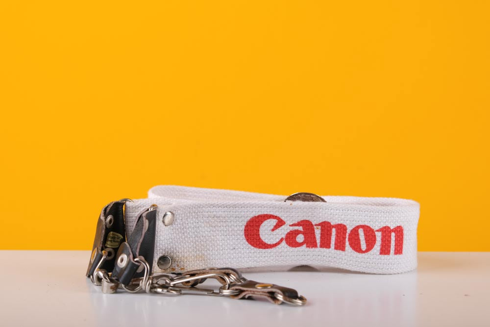 Canon Camera Strap in White and Red