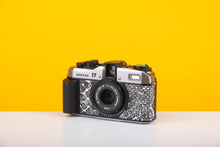 Load image into Gallery viewer, Pentax 17 35mm Half Frame Film Camera Snake Skin Skin + FREE Expired Film Roll + 1 VCH T-shirt
