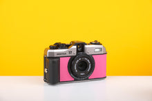 Load image into Gallery viewer, Pentax 17 35mm Half Frame Film Camera Blue Pink + FREE Expired Film Roll + 1 VCH T-shirt
